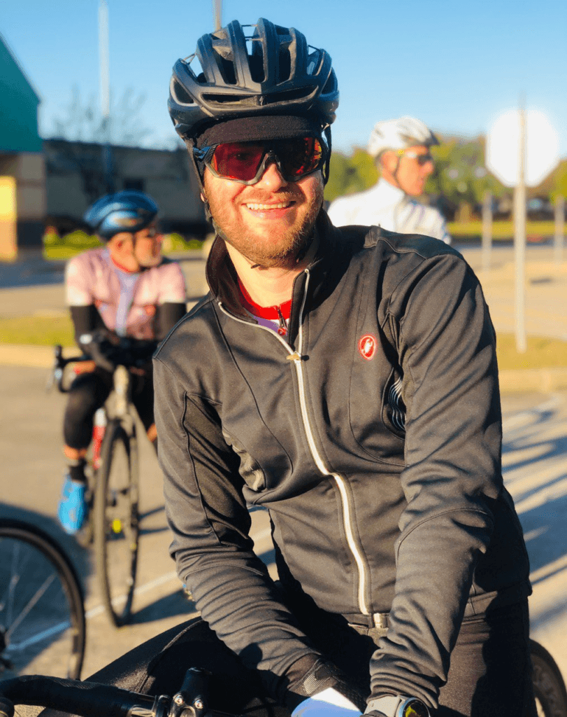 Brandon on a group ride