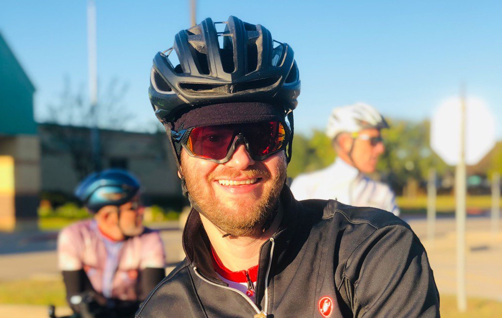 Brandon on a group ride